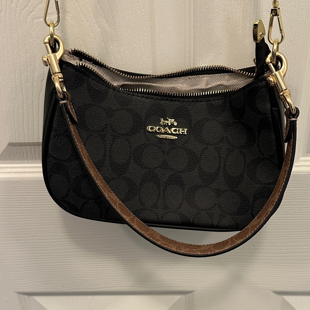Coach Black and Gold Shoulder Bag